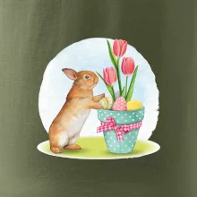 Veľkonočný zajačik tulipány