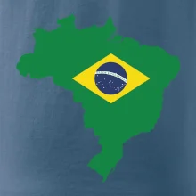 Brazília vlajka v mape