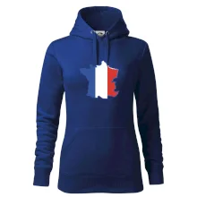 Francúzska vlajka mapa obrys