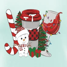 Vianoce, víno a snehuliak