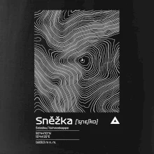 Snežka - vrstevnice v obdĺžniku