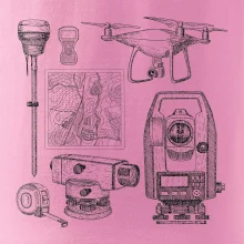 Geodet teodolit dron