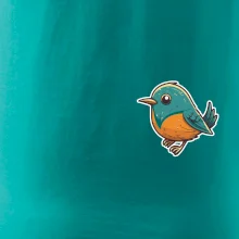 Vtáčik kreslený na prsníku