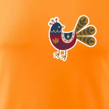 Folklór na prsníku sliepky