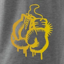 Box rukavice - zlatá potlač