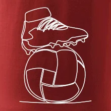 Futbalová lopta kopačka jedným ťahom