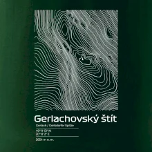 Gerlachovský štít - vrstevnice v obdĺžniku