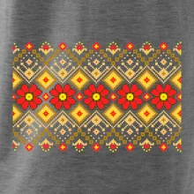 Ukrajinský vzor - Červené kvety