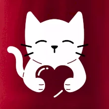 Mačka drží srdce Mačka drží srdce