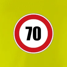 Dopravná značka - obmedzenie rýchlosti 70 Dopravná značka - obmedzenie rýchlosti 70