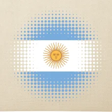 Argentína vlajka bodkovaná