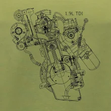 Motor Škoda/ VW 1.9L  TDI z boku