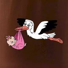 Bocian a bábätko - dievča (Hana-creative)