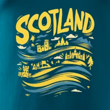 Scotland kreslené vlny