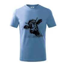 Čiernobiela karikatúra čierna krava hlava