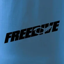 Freedive - nápis s potápačom