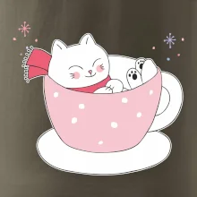 Vianočná mačka v hrnčeku