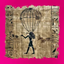 Egyptské hieroglyfy parašutista