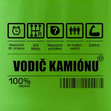 Čiarový kód - Vodič kamiónu Čiarový kód - Vodič kamiónu
