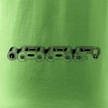 Cyklistická reťaz nákres