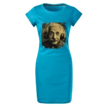 Albert Einstein so slúchadlami Albert Einstein so slúchadlami