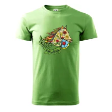 Kôň farebný s listami