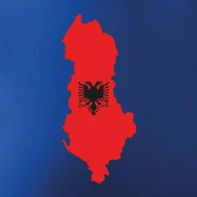 Albánsko mapa a znak Albánsko mapa a znak