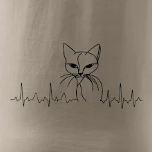 EKG krivka mačka