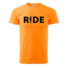 Ride - nápis s cyklistom Ride - nápis s cyklistom