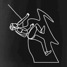 Lezec na skale jedným ťahom Lezec na skale jedným ťahom