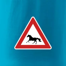 Dopravná značka - Pozor kôň bežiaci