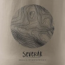 Severák - vrstevnice v kruhu