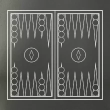 Backgammon čiernobiely