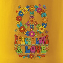 Peace and love - na výšku s květy