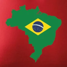 Brazília vlajka v mape
