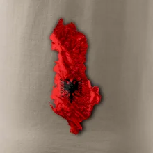 Mapa Albánsko reliéf hôr
