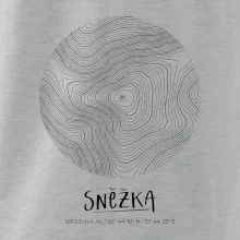 Sněžka - vrstevnice v kruhu