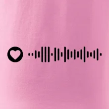 Zamilovaný Spotify kód na prsníku