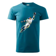 Baseballový polař chytá míček ve výskoku