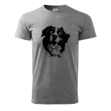 Čiernobiela karikatúra Bernský salašnícky pes