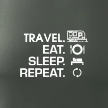 Eat sleep travel - Veľký príves Eat sleep travel - Veľký príves