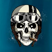 Motorkárska helma a cigara