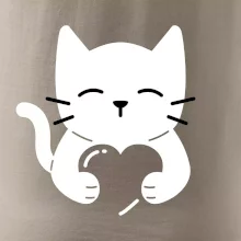 Mačka drží srdce Mačka drží srdce