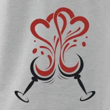Víno je láska okrúhle poháre