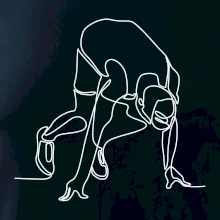 Bežec na štarte jedným ťahom Bežec na štarte jedným ťahom