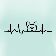 EKG Francúzsky buldoček hlava EKG Francúzsky buldoček hlava