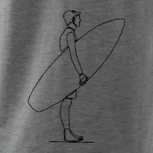 Surfer stojaci jedným ťahom