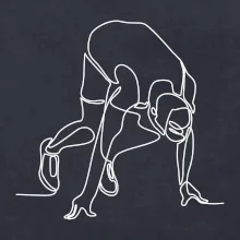 Bežec na štarte jedným ťahom