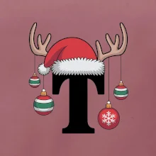 Vianočné rodinné tričká - písmeno a čiapka