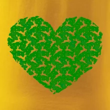 Vianočné jelene v srdci